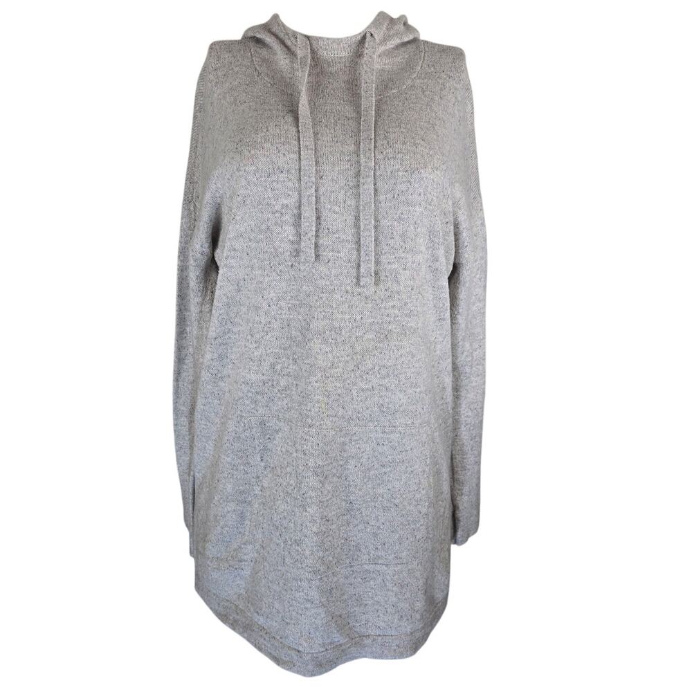 Pure Jill Tight Knit Kangroo Pocket Hooded Atleisure Winter Sweater Women's S